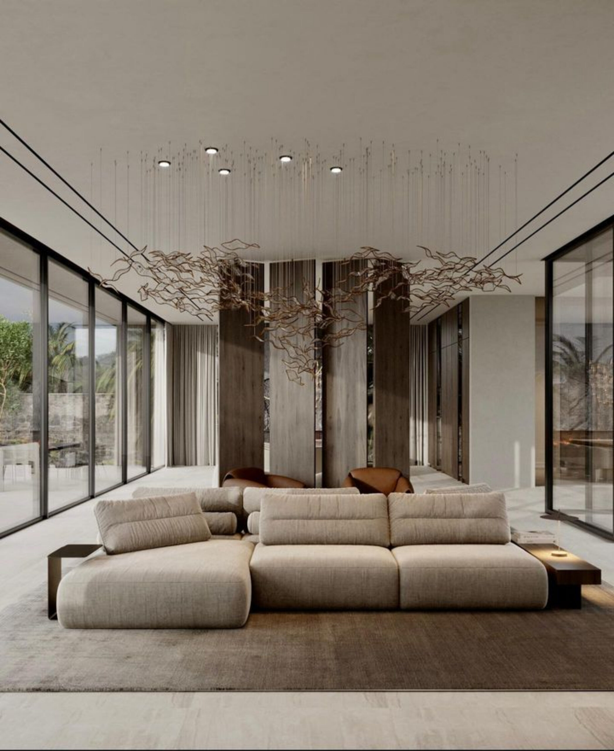 3d render illustration living room elegant comfortable housr decoration scaled