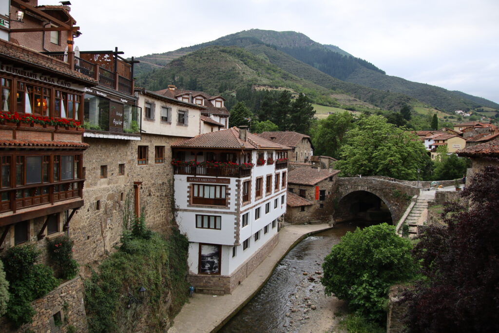 potes quiviesa deva river town cantabria spain